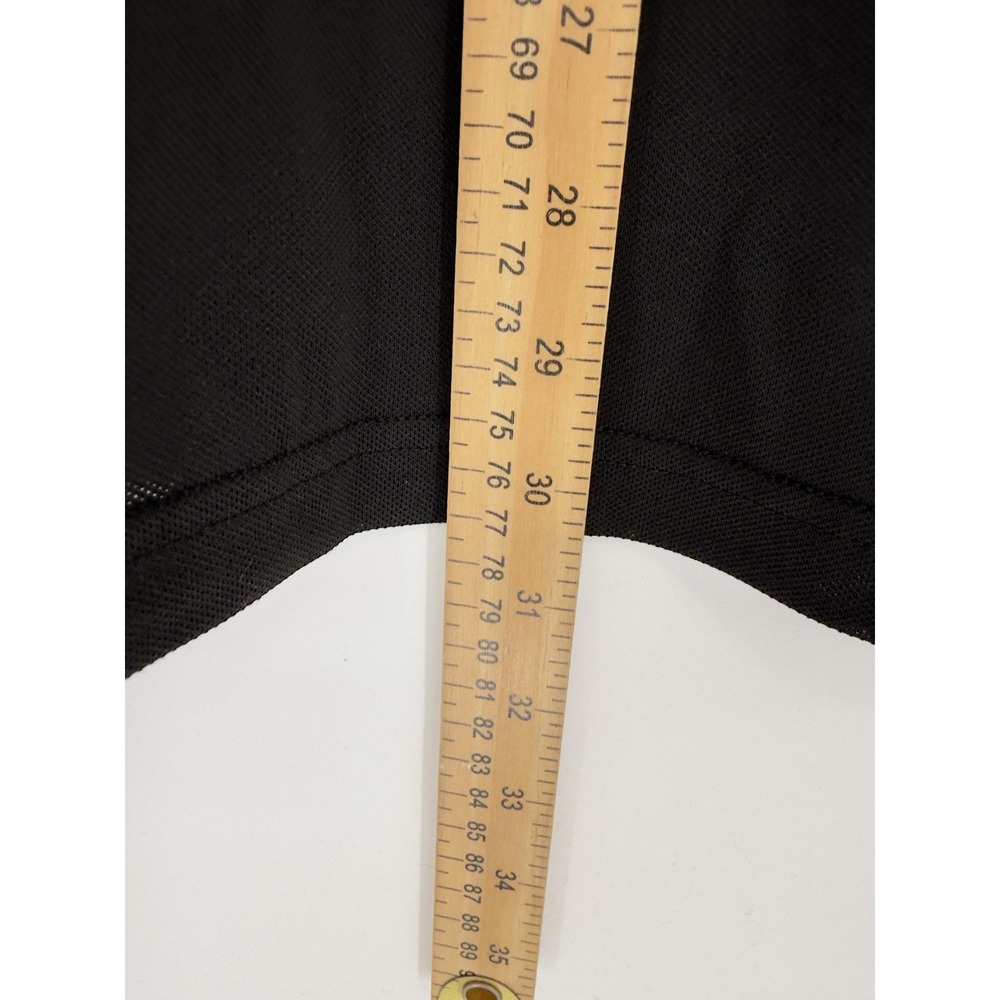 TravisMathew Polo Shirt Mens XL Black Green‎ Stripe Golf Performance Colorblock - Picture 9 of 10